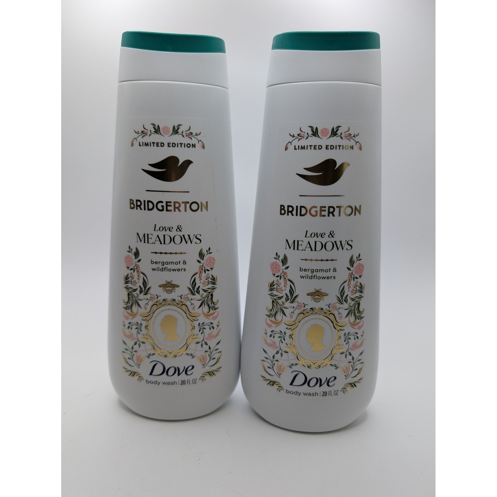 Dove Bridgerton Love & Meadows Body Wash 20oz Bergamot Wildflowers 2 Pack NEW‎